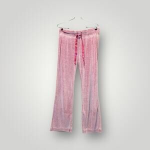 Te Verde Pink Velour Lounge Pants Y2K Barbiecore Juicy Style L